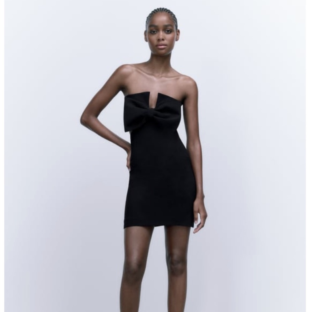 NEW Zara Bow Front Mini Dress